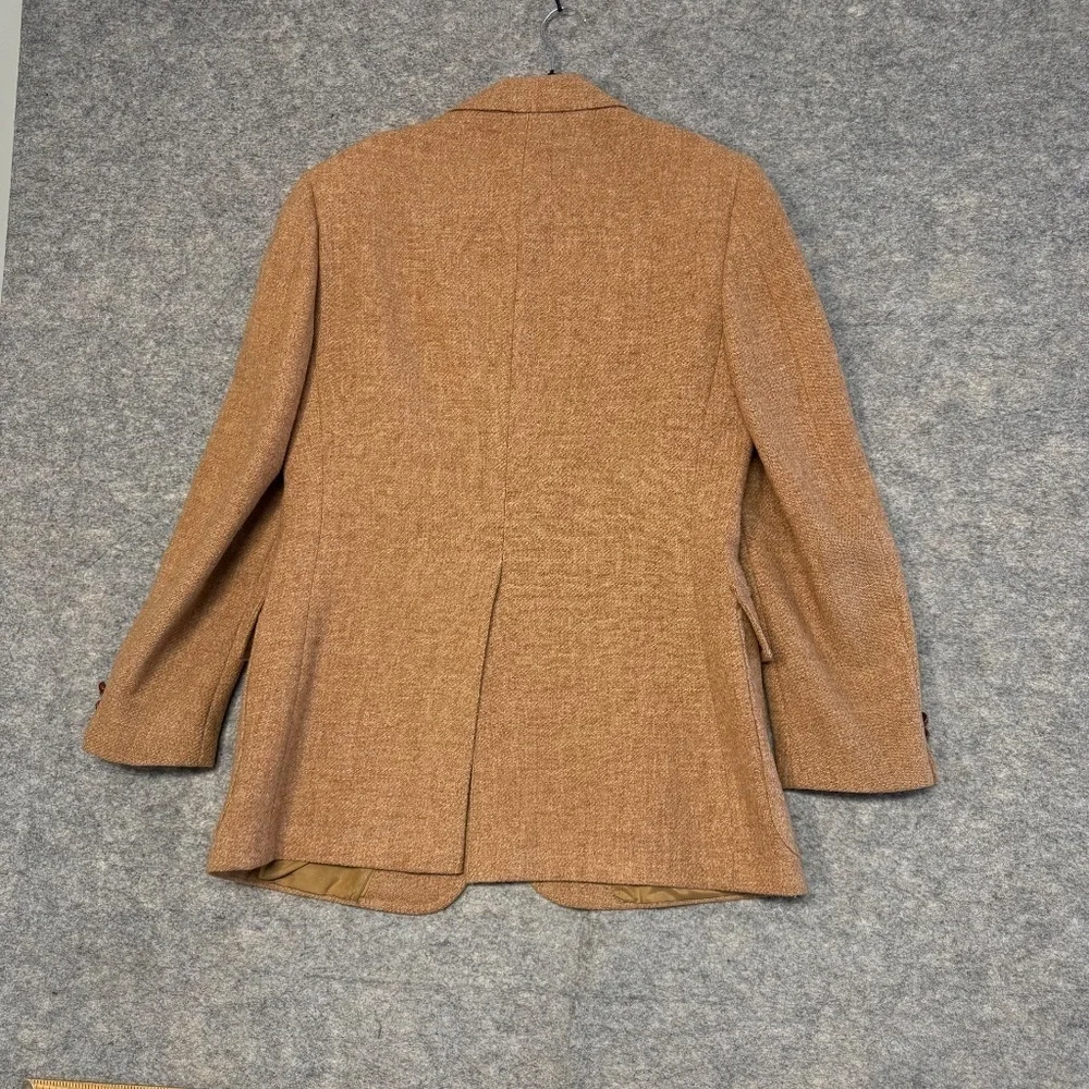 Harris Tweed Freedman Academia Camel Brown Wool Sport Coat Blazer Jacket Mens - Picture 11 of 12